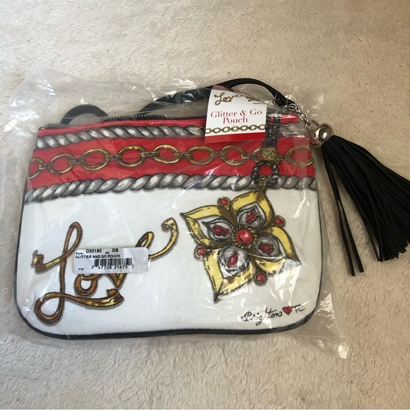 NEW Brighton Love Glitter & Glow Pouch Canvas printed Cross Body  Bag - Picture 4 of 16